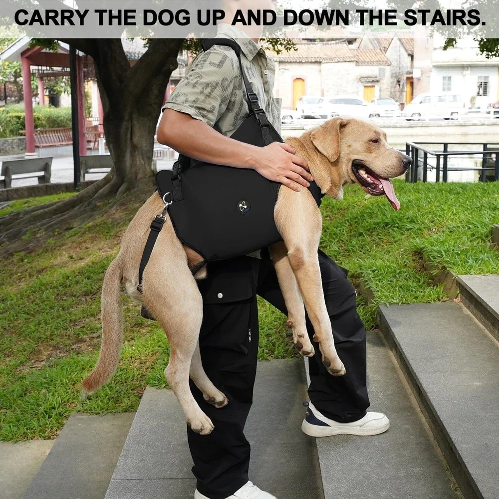 Coodeo Pet Support Harness XS Dog Sling Lift for Disabled Dogs Walking Aid Black